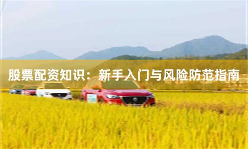 股票配资知识：新手入门与风险防范指南